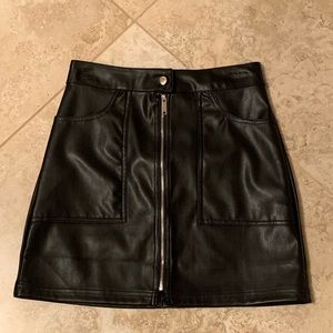 Black Leather Skirt